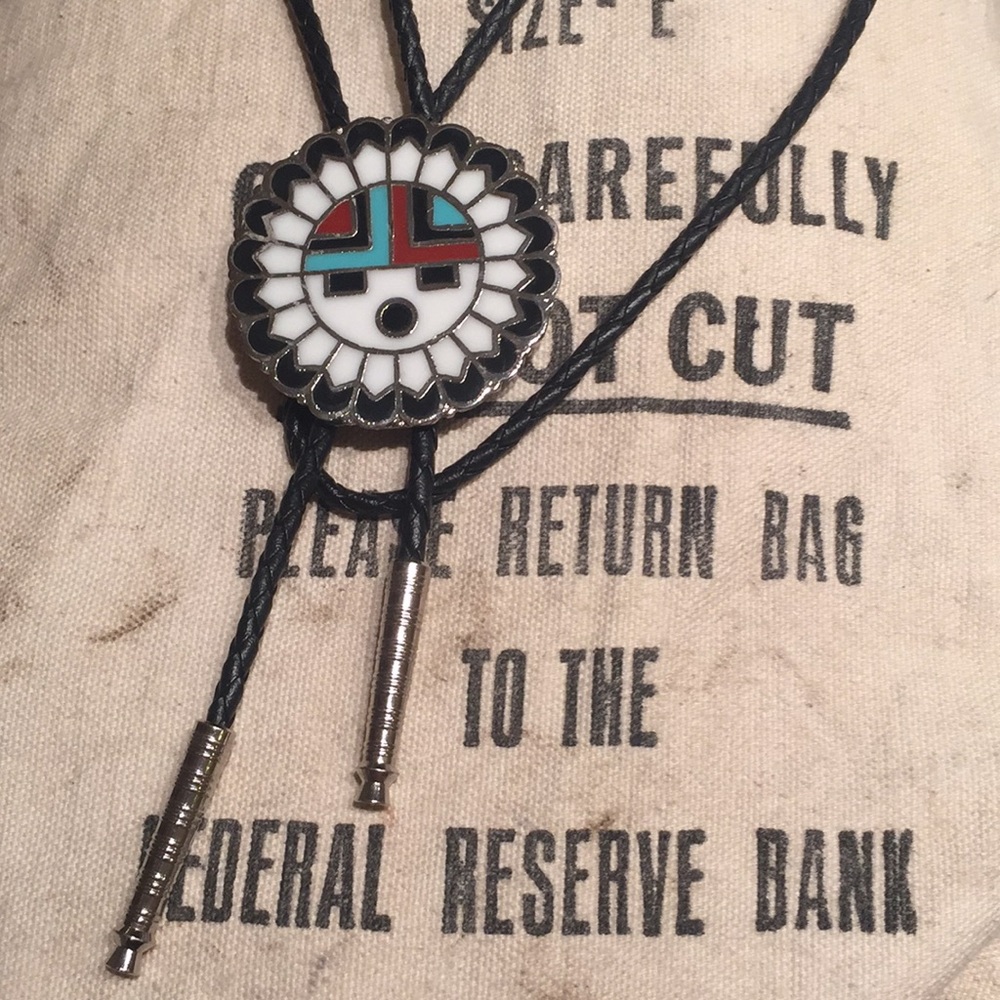 Vintage Leather Bolo Tie